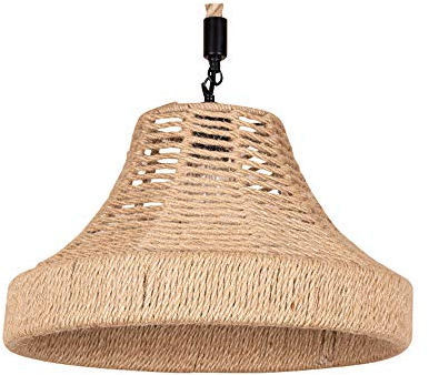 WFZRXFC Handgemachte Zäpfe Kronleuchter Strohhut Form Pendelleuchte Retro Industrielle Stil Hängelampe Kreative Persönlichkeit Wohnlampe Schlafzimmerstudium Light Fixture