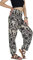 Your Cozy Damen Haremshose Boho Genie Aladin gesmokte Taille Yoga Hose, schwarz 2, X-Groß