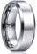 Cloyo Herrenring Silber Damenring Wolfram Ring Männer Ehering 8mm Breit Freundschaftsring Verlobungsring Paar Schlicht Hochpoliert Größe 57 (18.1)