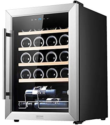 Cecotec Vinoteca GrandSommelier 20000 INOX Compressor. 20 Botellas, Compresor, Alto Rendimiento garantizado, Temperatura Regulable
