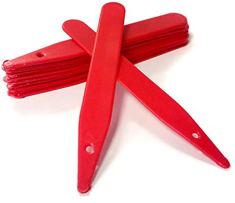 Elixir Gardens L4 Plastic Re-Usable Plant & Flower Labels | Pen & Pencil Compatible | from 50-10000 | 4 / 10cm Red Stick in Label x 5000