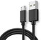 Android Charger Cable, Fast Charging Cable Nylon Braided Micro USB Cable for Samsung, HTC, Nokia, Sony,Motorola and More-Black (3M)