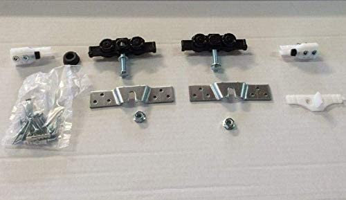 Porte Italiane, Kit Carrelli per Porte Scorrevoli, Portata 80 kg