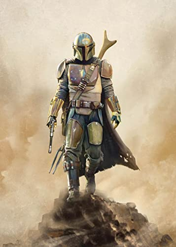 Displate Star Wars Metal Poster Star Wars Poster Star Wars Geschenk Star Wars Deco Star Wars - Mandalorian Season 2 - Blaster Poster - Größe 32x45cm