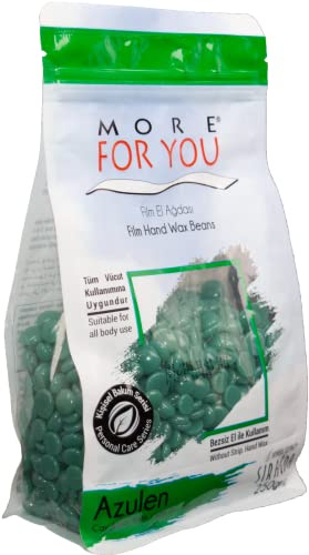 More For You Film Hand Wax Beans Azulen 250gr - Heißwachs Warmwachs Haarentfernung Hot Wax Sir Agda Enthaarungswax