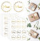120 Stück Danke Aufkleber Etiketten Selbstklebend Merci Sticker Rund Klebeetiketten Goldfolie für Geschenke Umschlag Geschenkverpackung