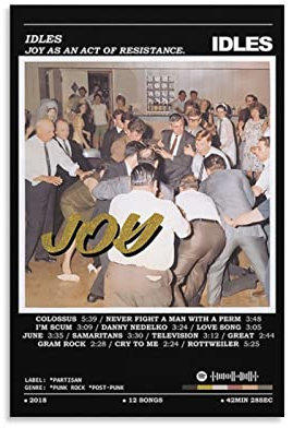 BEARMY Idles – Joy As An Act Of Resistance Musik-Cover-Poster 02 Leinwand-Poster, Schlafzimmer-Dekor, Sportlandschaft, Büro, Raumdekoration, Geschenk, ungerahmt, 30 x 45 cm