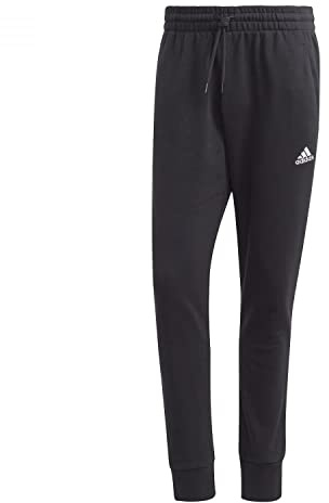 adidas Herren Essentials French Terry Tapered Cuff Pants, black, S