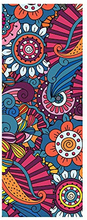 FANSU Tragbare Reise-Yogamatte 1,5mm Dick Faltbare Gymnastikmatte, Weich Leicht Übungen Trainingsmatte für Pilates,Yoga, Bikram, Stretching, Training und Bewegung (183cmx68cm,Paisley)