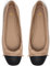MOOMMO Women Cap Toe Flats Bow Slip On Ballet Flats Comfort Quilted Colorblock Flat Shoes Round Toe Flat Heel Dress Shoes Office Ladies Party Chic Driver Flats Chic 4-11 M US, Matte Solid Beige, 4 UK