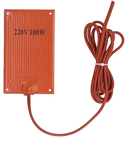 Silicone Heated Pad, AC 220V -60℃~250℃ Rubber Heating Plate 90x150mm Heat Mat Heater for Electric Cabinets Heating and Dehumidifying(100W)