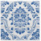 Fabulous Lot x9 Carreaux Céramique Décoratif 20 x 20 cm - Damas Elegant Blanc Chic Tapisserie Luxe Roi (Taille totale 60 x 60cm)