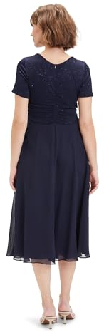 Vera Mont Damen Cocktailkleid im Glitzer-Look Patch Dark Blue/Dark Blue,44