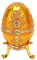 HEITIGN Vintage Fabergé-Ei-Schmuckkästchen Gold oder Rot Imperial Fabergé-Ei-Schmuckkästchen Reichhaltige Emaille- und Funkelnde Strass-Schmuckschatulle Zur Aufbewahrung Luxuriöser (Gold)