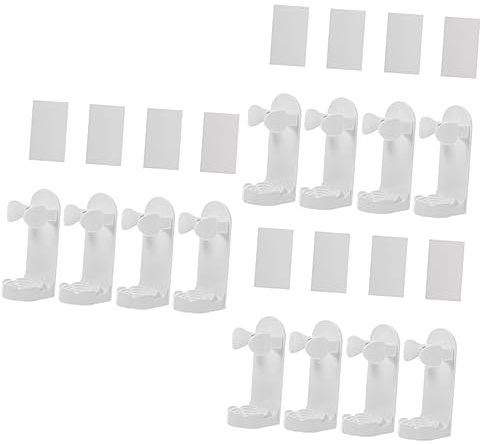 Zerodeko 12 STK Zahnbürsten-Halter Wandhalter Für Elektrische Zahnbürste Zahnbürsten-aufbewahrungsregal Selbstklebender Zahnbürstenhalter Plastik Zahnbürstenbox Kosmetik Weiß
