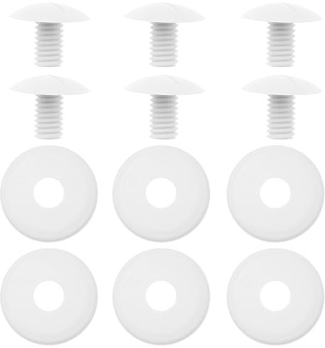 SG Store 6pcs Vis de Roue en Plastique avec Rondelles Compatible avec Polaris 180 280 Pièces de Rechange pour Nettoyeur de Piscine Numéro de Pièce C-55 C55, Blanc