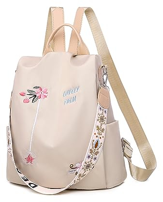Balakaka Rucksack Tasche 2 in 1 Damen 12 L, Wasserdichte Rucksack Anti Diebstahl Schultertasche Casual Daypack, Große Kapazität Rucksack Damen Elegant für Reise Schule Arbeit Wandern