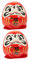 Artibetter 2 Pezzi Dharma Uova Mini Tumbler Decorazioni Giapponesi Mini Figurine Daruma Decor Giapponese Ochoko Giapponese Ornamento Giapponese Daruma Figurine Fortuna Daruma Mascotte