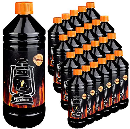 Flameup Petroleum für Petroleumheizung, -ofen oder Lampe, 24 L hochreines Kerosin zur Verbrennung in Kamin, Heizung oder Lampe, verbrennt rückstandsfrei und geruchlos
