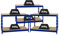 PROREGAL Mega Deal 3X Werkbank Tiger | 300 kg pro Fachboden | HxBxT 90x140x60cm | Blau | Höhenverstellbar Werktisch Arbeitstisch Steckmontage Packtisch