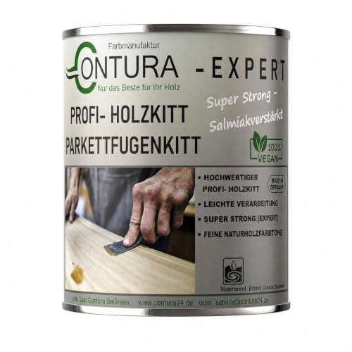 Contura Holzkitt 200g Parkett &Fugenkitt Spachtelmasse Kitt Holz Holzpaste Knetholz Reperatur (11 Nussbaum Natur-Hell)