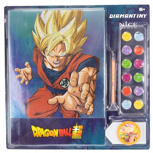 DIAMANTINY - Dragon Ball, Battle Goku - Kit crea il Mosaico con Gemme 3D, 1 quadro