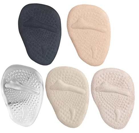 Beaupretty 5 Paar Mittelfußpolster Gel Vorderfußpolster Rutschfest Gepolstert Elastisch Atmungsaktiv Selbstklebend Für Damenschuhe Bei Fußschmerzen