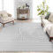 Hawthyhome Teppiche Wohnzimmer Schlafzimmer, Moderne Muster Waschbarer Kurzflor Teppich, Anti-Rutsch Unterseite, Flauschig Weich Teppiche,Grösse:240x300cm, Farbe:Graue Streifen