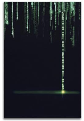 TESUXYEHH Filmposter The Matrix Revolutions, dekoratives Gemälde, Leinwand, Wandposter und Kunstdruck, moderne Familienschlafzimmer-Dekoration, Poster, 20 x 30 cm