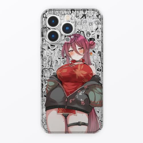 LOUEN kawaii Anime Girl Hentai Manga Waifu Phone Case for iPhone 15 14 13 12 11 Pro Max XR XS X Max Anti-Scratch Shock-Resistant Soft Protective TPU Otaku Phone Case
