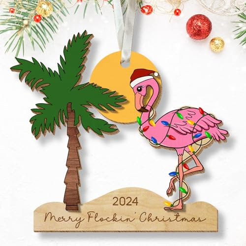 Flamingo-Ornament, Flamingo-Geschenke, Flamingo-Weihnachtsschmuck, Flamingo-Ornamente für Weihnachtsbaum, Flamingo-Geschenke für Frauen, Mädchen, Geschenke für Flamingo-Liebhaber,