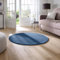 Taracarpet Supersoft kurzflor Teppich Fiona Wohnzimmer Schlafzimmer Kinderzimmer Flur Läufer waschbar rutschfest Uni dunkel blau 080 cm rund