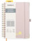 POPRUN Notizbuch A5 Kariert, Block Kariert Journal, Spiral-Notizbücher 120 GSM Papier, 141 nummerierte Seiten, Hardcover mit Kleberegisterkarten und 8 Abreißblättern - LPK(Hellrosa)