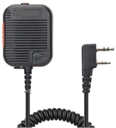 PLACKE Passend for Baofeng AR-152 Tactical Remote Lautsprecher Mikrofonlautstärke einstellbar Passend for Baofeng AR-152 UV-5R UV-S9 Plus Walkie Talkie Funkgerät(Black)