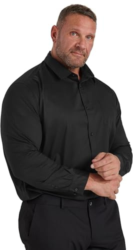 BadRhino Big & Tall Stretch Long Sleeve Shirt - Men's - Plus Size Curve