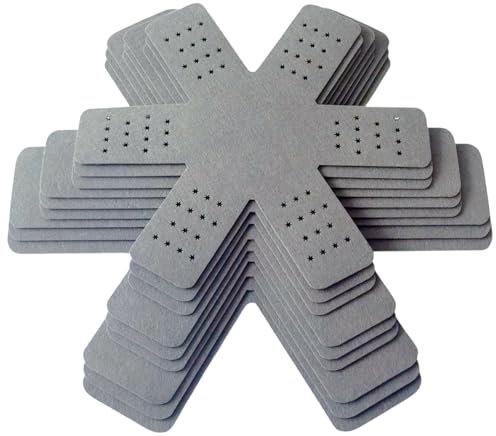 Pot and Pan Protectors 9 Pcs (12 14 16), Gray Pan Protectors for Stacking, Pots and Pans Dividers, 3 Different Sizes, Avoid Scratching Cookware Protectors