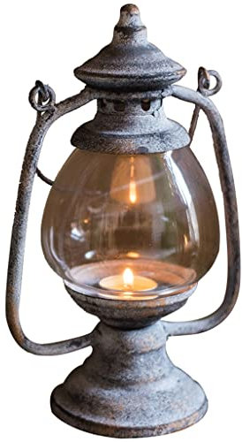 Portacandele Porta di candele in ferro battuto retrò Nordico Porta della lampada a olio di olio vento adatto for la cena soggiorno da pranzo in cucina Portacandele