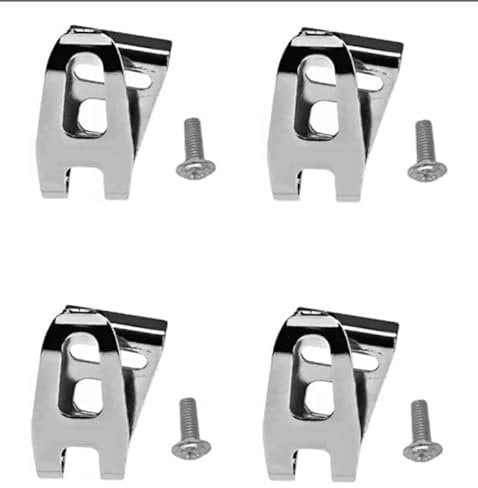 4 Pcs Tool Belt Clip Hook for Makita Eclectric Tools, Heavy Duty Belt Clips with Screw, Stainless Steel Belt Clip Hooks for Makita DHP480 DHP482 HP457 HP347 TD127 TD126 (Silver)