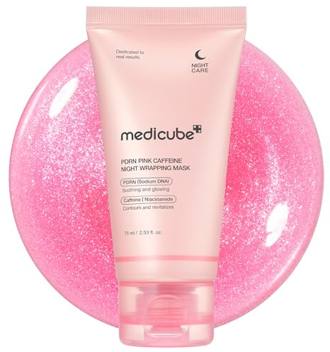 medicube Wrapping Mask PDRN Caffeine Overnight Peel Off Facial Mask | Firming, Depuffing & Hydration | Caffeine, Collagen For Refined, Glass Skin & Face Contour Support | Korean Skin Care, 2.53 fl.oz