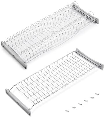EMUCA - Escurreplatos para módulos Altos Suprastar, Escurridor de Platos y Vasos para Muebles de Cocina, Anchura Interior módulo 660-670 mm, Acero, Cromado