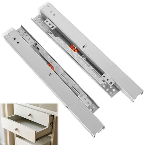Underhallsstyrningar, golvmontering, lådskenor, 1 par 55 cm lådutdrag utdragskenor golvmontering, lådskena, teleskopskenor, fullt utdrag softclose, lådor, skensystem