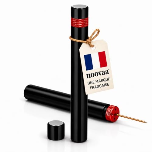 Noovaa Tire-Bouchon à Air Comprimé en Acier Inoxydable | Ouvre-Bouteille à Aiguille, Extraction Rapide et sans Effort, Compatible Bouchons en Liège, Accessoire Vin Élégant