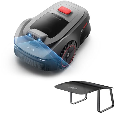 MOVA ViAX 250 Robot Tagliaerba+Garage, Consigliato per 250 m², Mappatura UltraEyes Supportata dall'intelligenza Artificiale, Percorso a U, Controllo da app