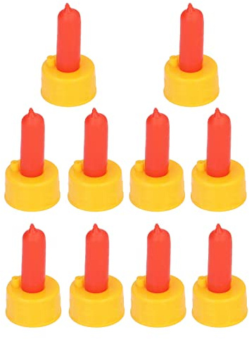 TIKATARER 10 Tetinas para Biberón de Cabra, Tetinas de Lactancia de Silicona, Alimentadores de Leche con Orificio de Ventilación y Bola de Acero, Ideal para Corderos, Perros, Potros y Animales