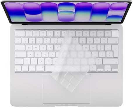 MasiBloom Copertura per Tastiera per MacBook Neo 13 Pollici 2026 | A18 Pro A3404, TPU, Layout UK UE, Resistente Ai Liquidi, Antipolvere, Lavabile, Trasparente, Accessorio Protettivo