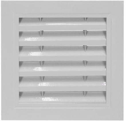 Nexarelle Aluminum Air Vent Grille, 150x150mm (Duct Opening) Exhaust Vent Cover Louvered Vent Grill for Wall Door Ceiling Cabinet Wardrobe Radiator Heating System, Gray