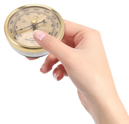ADOCARN Aneroid Barometer Dial Type Barometer Home Use High Precision Adjustable Metal Plastic Weather Gauge for Garages