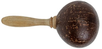 Tolle Holzrassel Holz Rassel Shaker Kinder Percussion Handrassel Kokosnuss R2