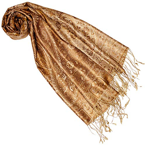 Lorenzo Cana - Echarpe - Imprimé cachemire - Femme 70 x 190 cm Gold-camel