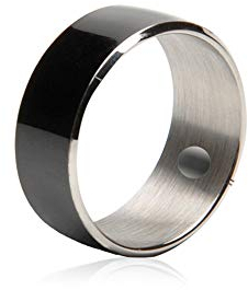 Neuer flüssiger Wolfram Gold Smart Ring NFC-Funktion wasserdicht und staubdicht, keine Notwendigkeit zum Aufladen (schwarz, weiß) (8, schwarz)
